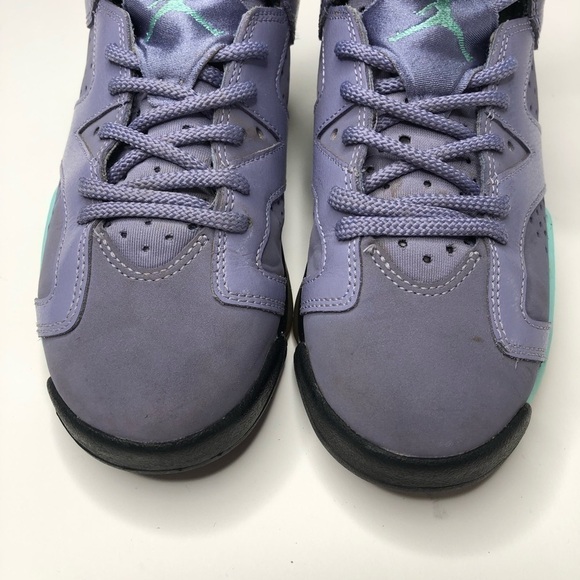 RARE Air Jordan 6 Retro GG Iron Purple Teal Suede High Top Basketball Shoes - Picture 2 of 15